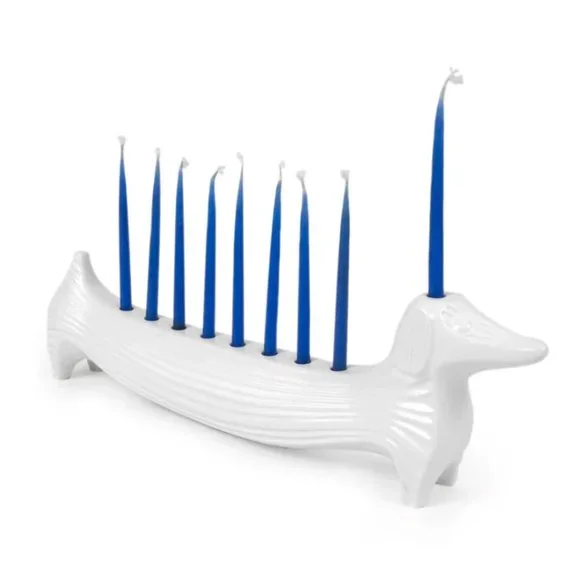 Jonathan Adler Menagerie Dachshund Dog Menorah - Picture 5 of 7